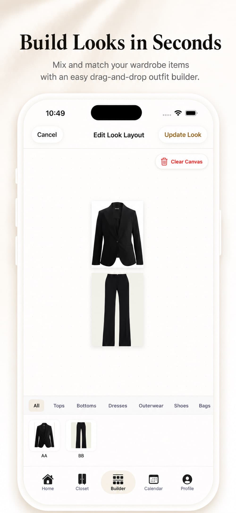 Wardrobe Max app interface screenshot 3