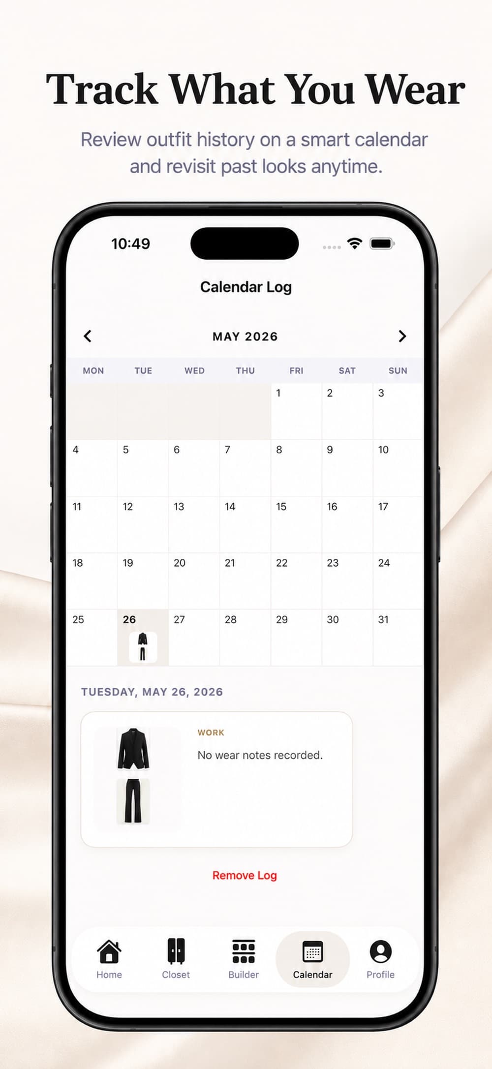 Wardrobe Max app interface screenshot 4