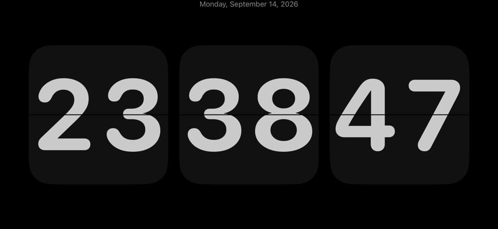 Flip Clock Pro: Desk Clock app interface screenshot 1