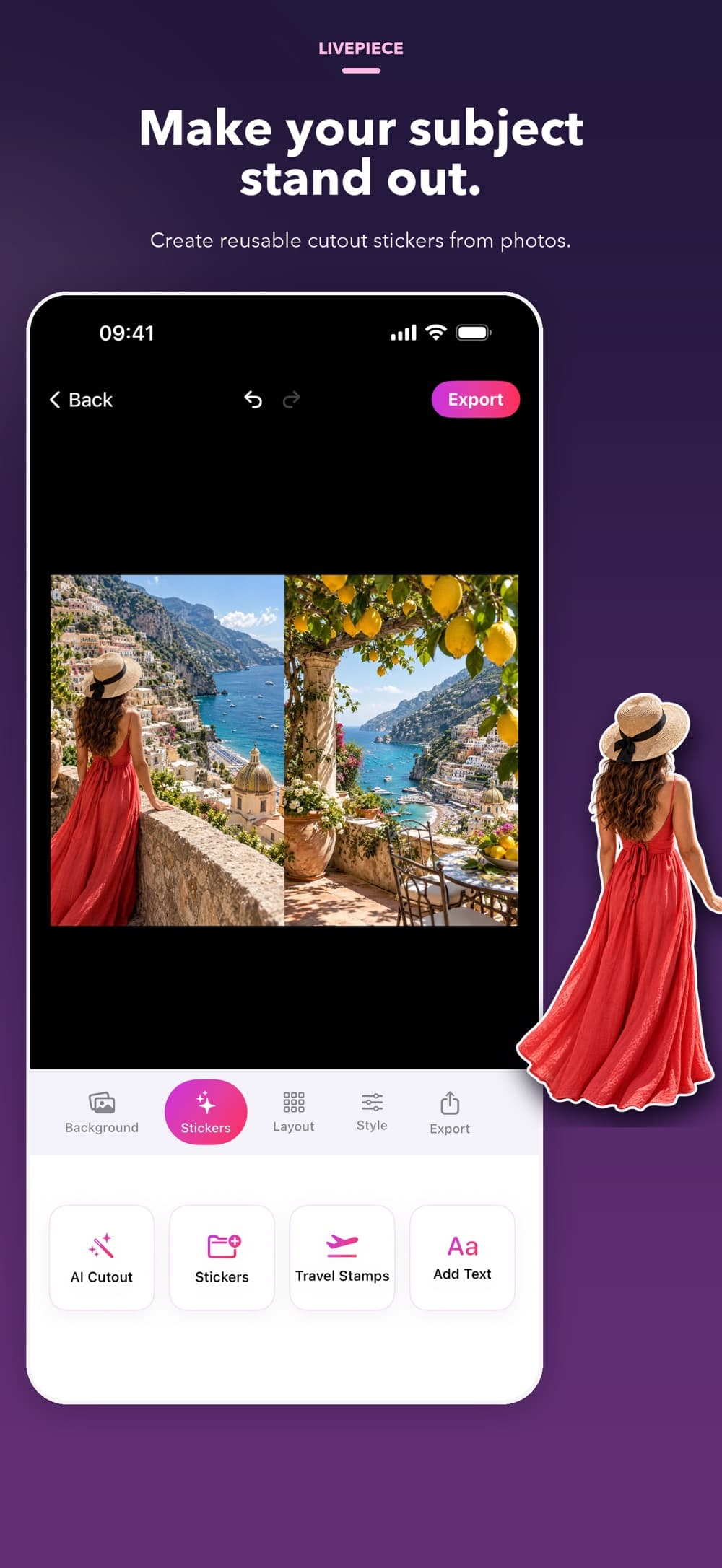 LivePiece app interface screenshot 2