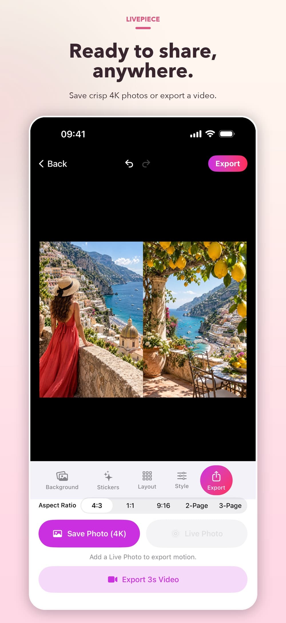 LivePiece app interface screenshot 3
