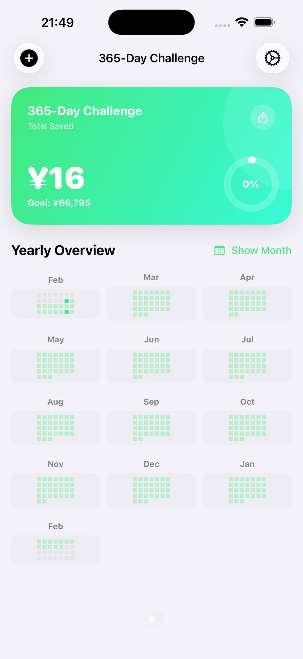 Saving Diary - Simple Tracker app interface screenshot 3