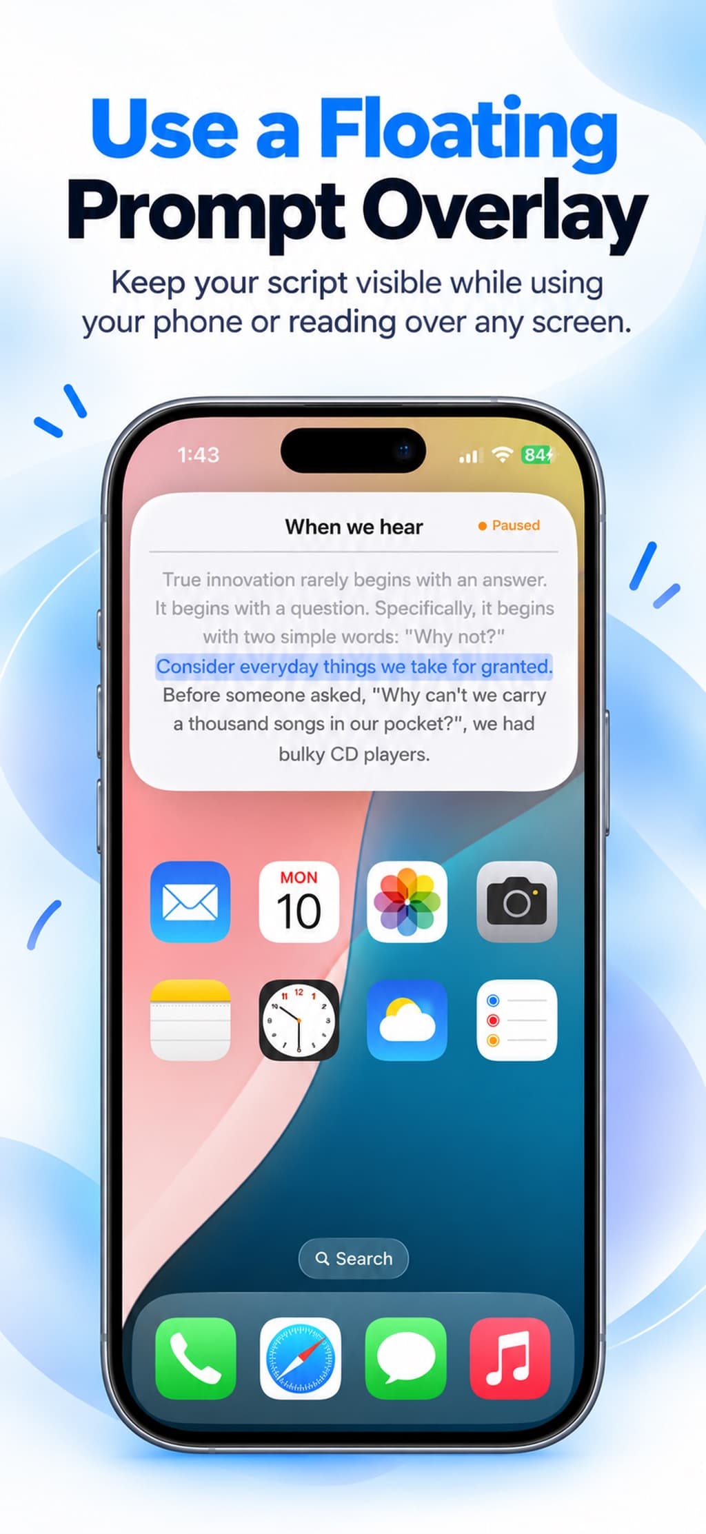 Teleprompter - AI Voice Follow app interface screenshot 3