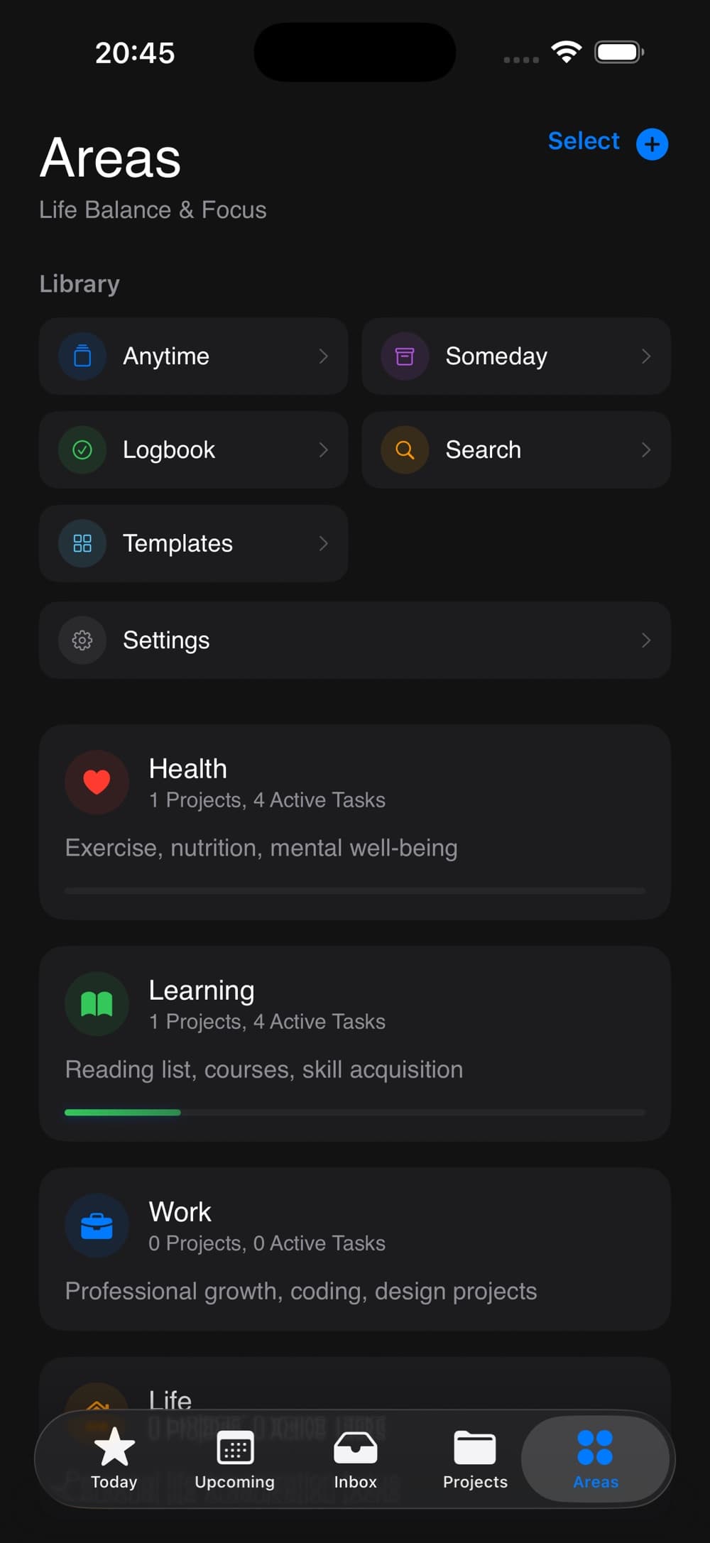 Things Max app interface screenshot 1